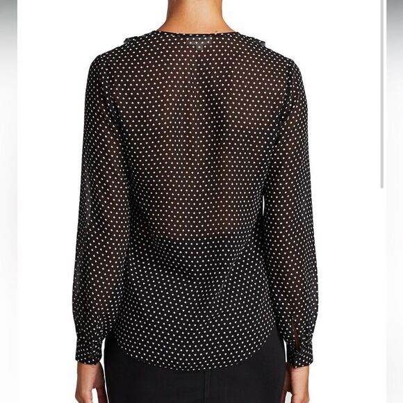 L’agence Tabitha Spade Print Ruffled Blouse Size XS - Picture 2 of 7